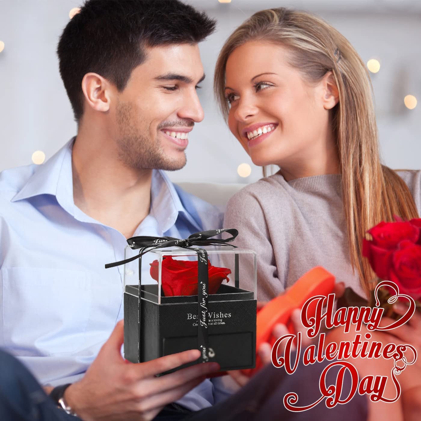 Rose Flower Necklace & Gift Box – Anniversary & Birthday - Bela Fils BoutiqueBela Fils Boutique