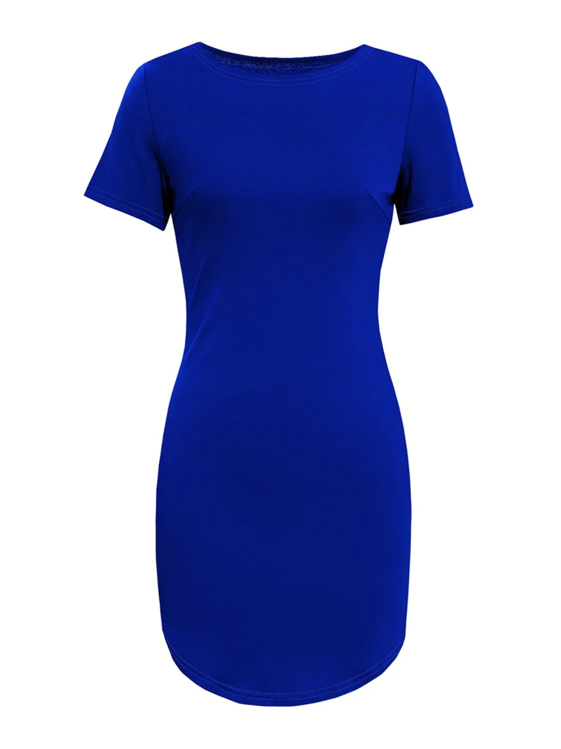 Round Neck Short Sleeve Mini Tee Dress - Bela Fils BoutiqueBela Fils Boutique