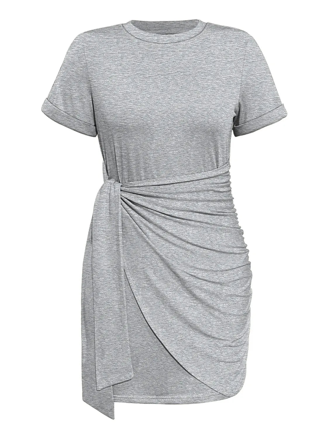 Round Neck Short Sleeve Mini Tee Dress - Bela Fils BoutiqueBela Fils Boutique