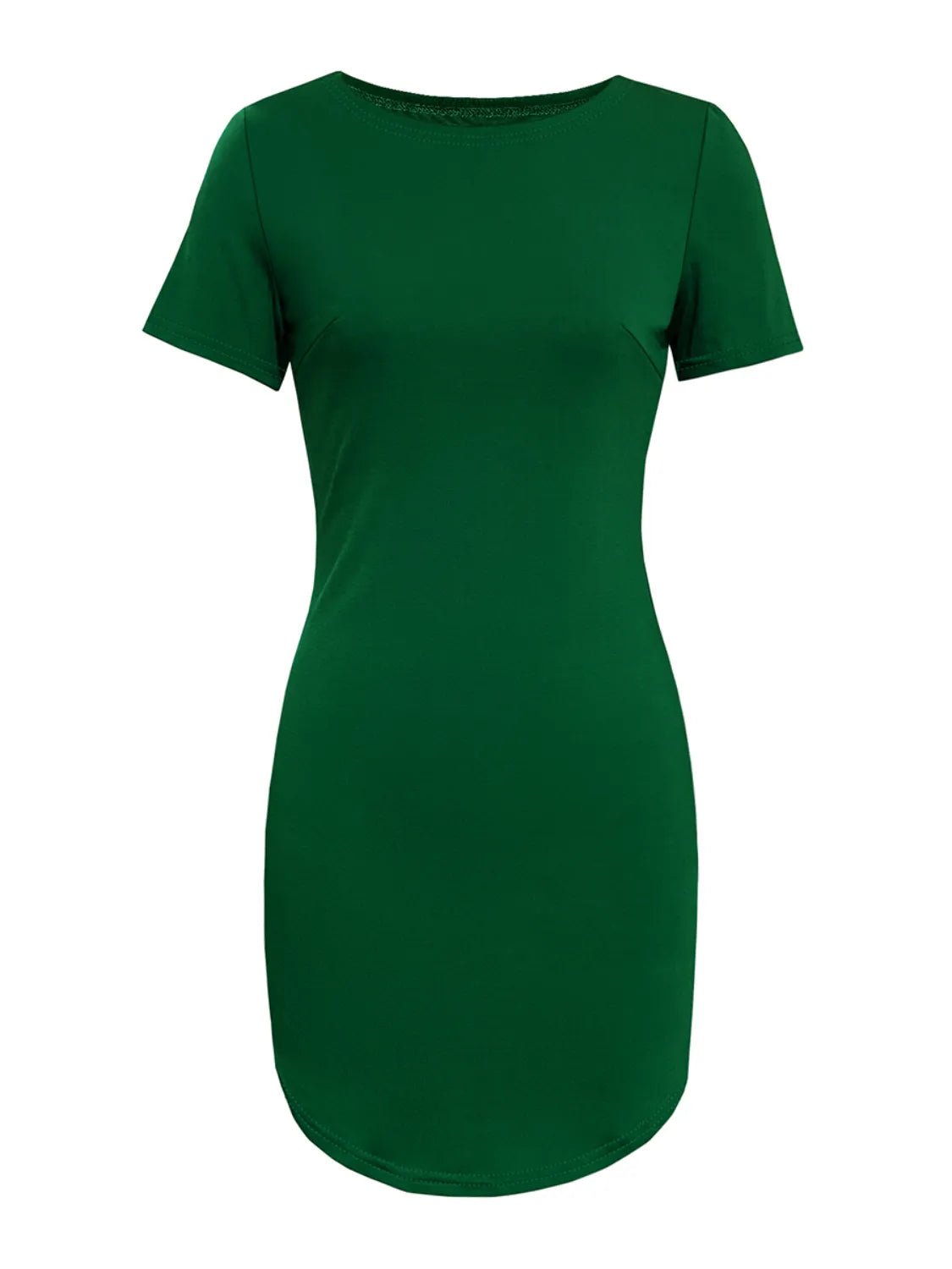 Round Neck Short Sleeve Mini Tee Dress - Bela Fils BoutiqueBela Fils Boutique
