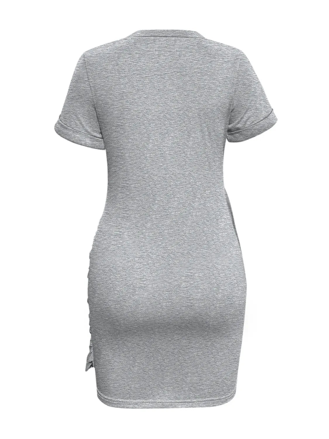 Round Neck Short Sleeve Mini Tee Dress - Bela Fils BoutiqueBela Fils Boutique