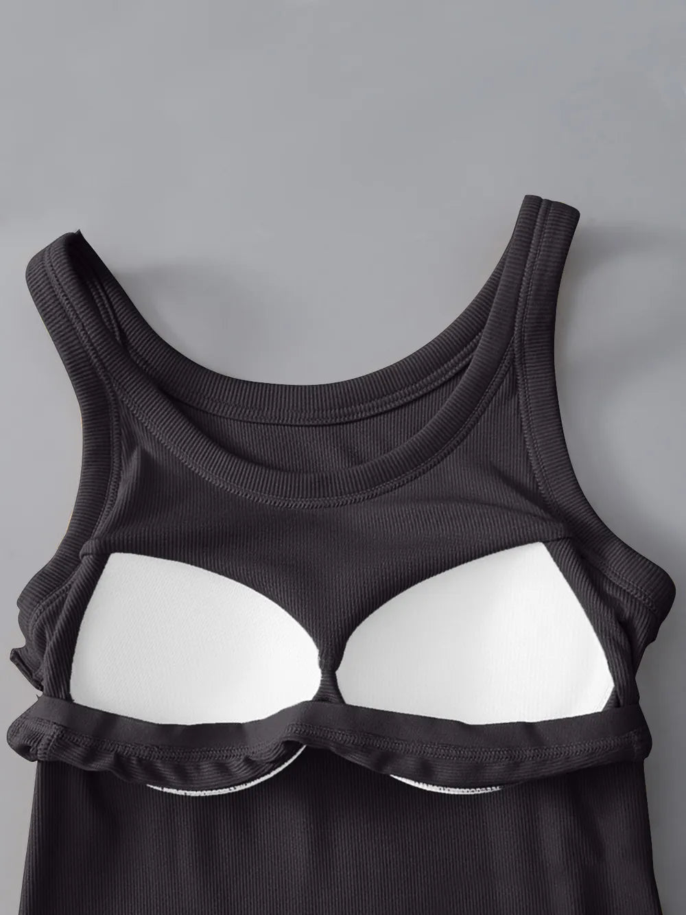 Round Neck Tank with Bra - Bela Fils BoutiqueBela Fils Boutique