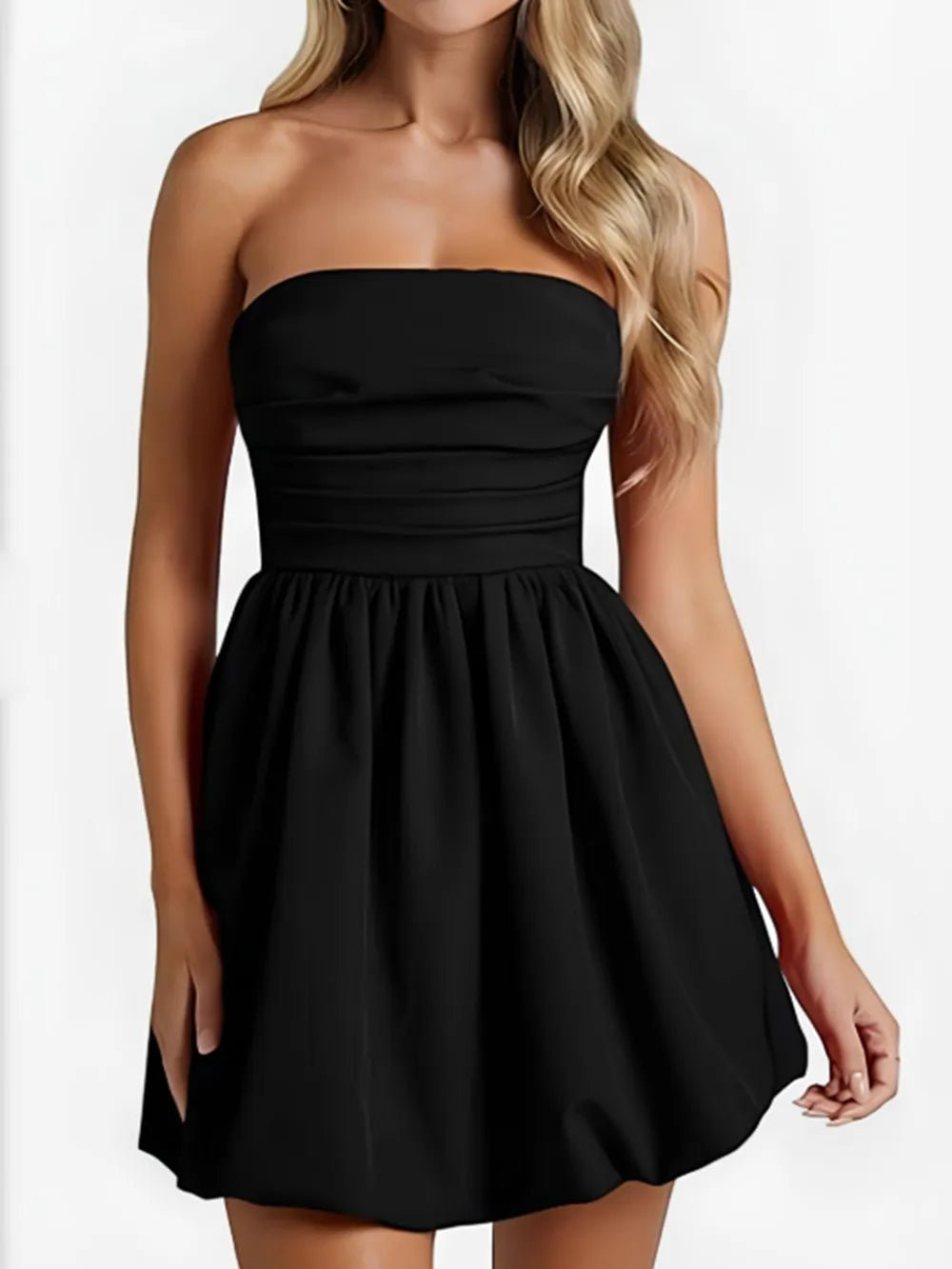 Ruched Tube Mini Dress - Bela Fils BoutiqueBela Fils Boutique