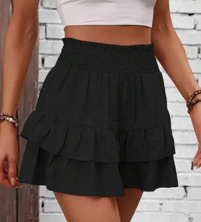 Ruffle Layered High Waist Casual Skort - Bela Fils BoutiqueBela Fils Boutique