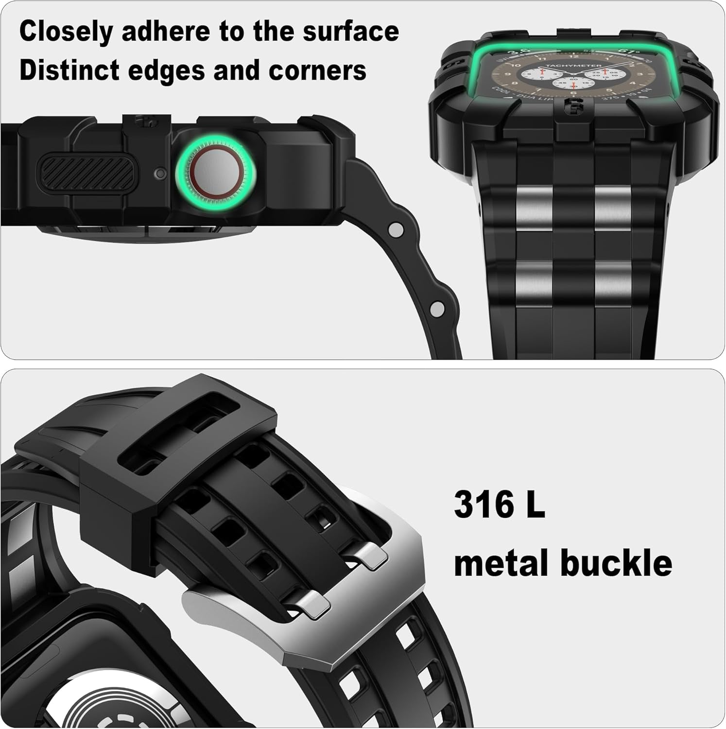 Rugged Band & Case for Apple Watch Series 9–3 (38–45mm) - Bela Fils BoutiqueBela Fils Boutique