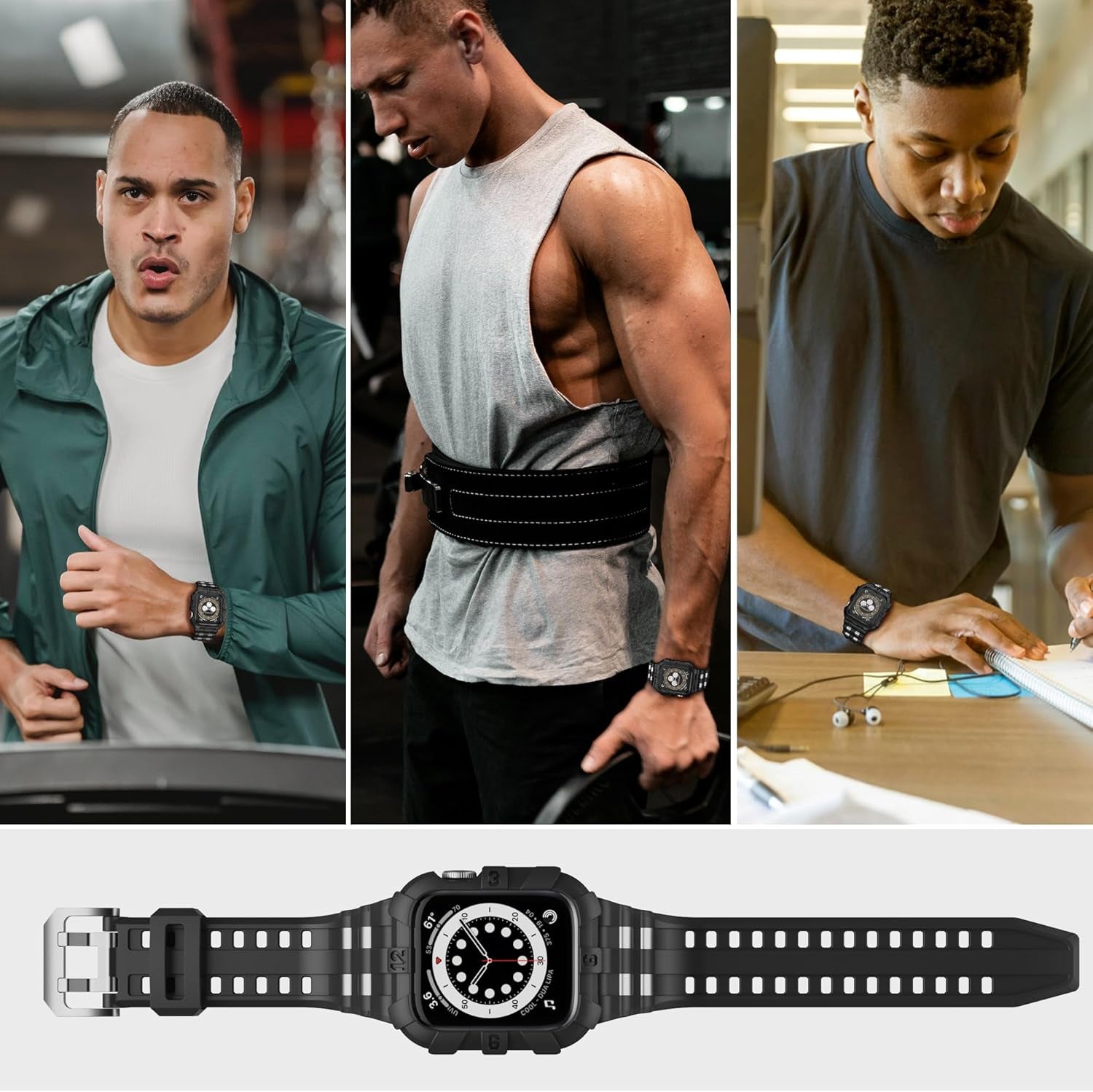 Rugged Band & Case for Apple Watch Series 9–3 (38–45mm) - Bela Fils BoutiqueBela Fils Boutique