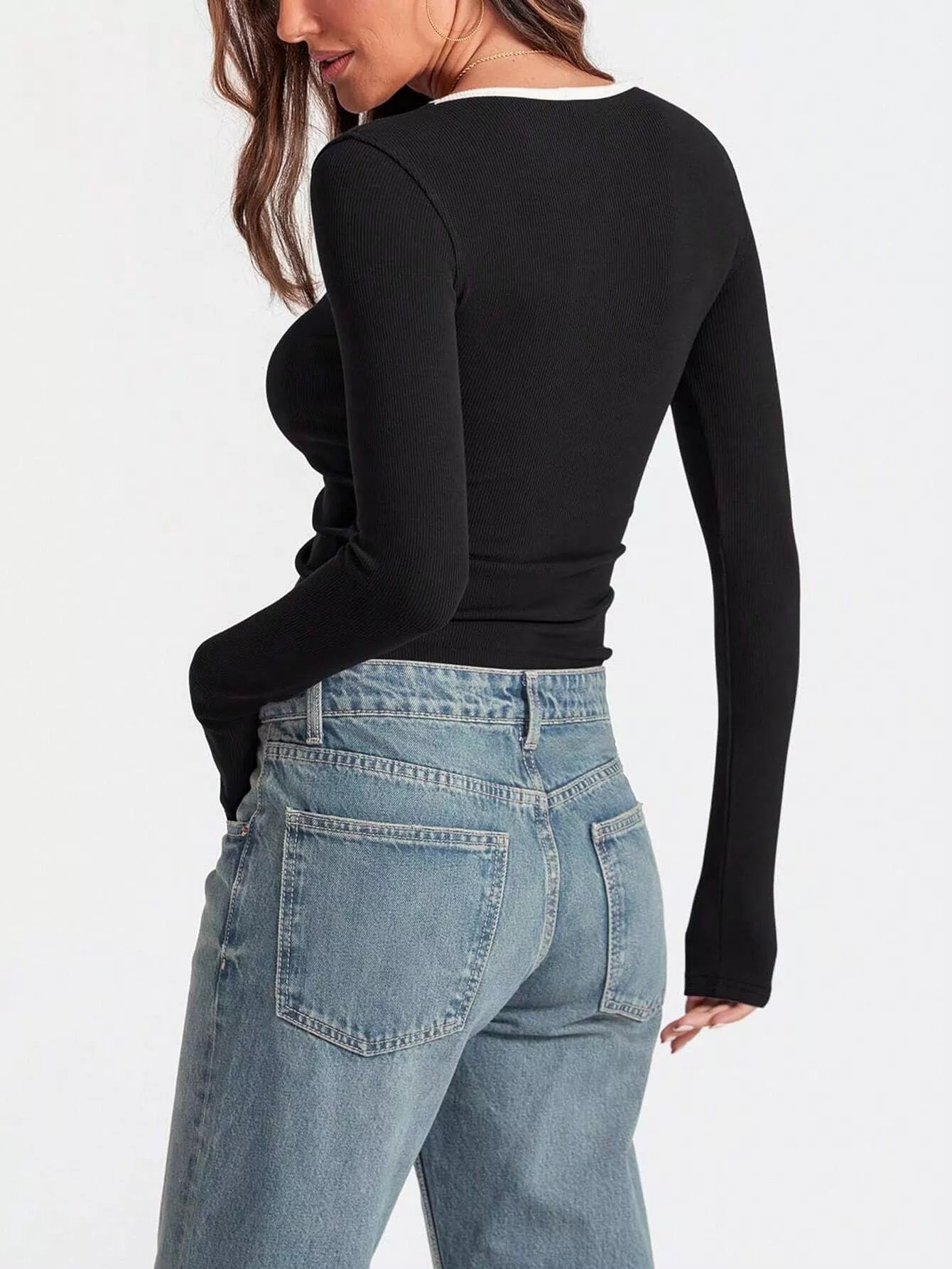 Scoop Neck Long Sleeve T-Shirt - Bela Fils BoutiqueBela Fils Boutique