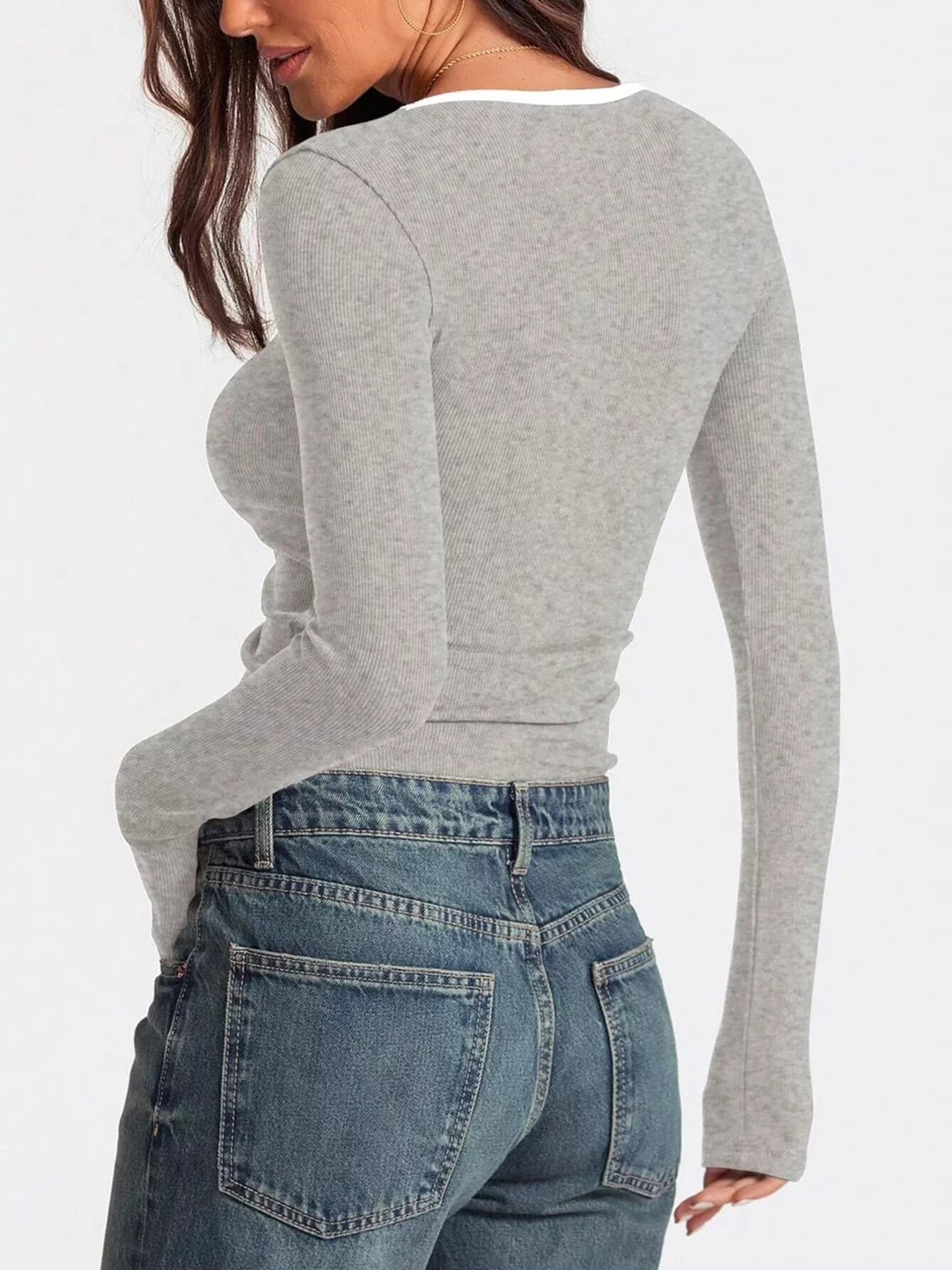 Scoop Neck Long Sleeve T-Shirt - Bela Fils BoutiqueBela Fils Boutique