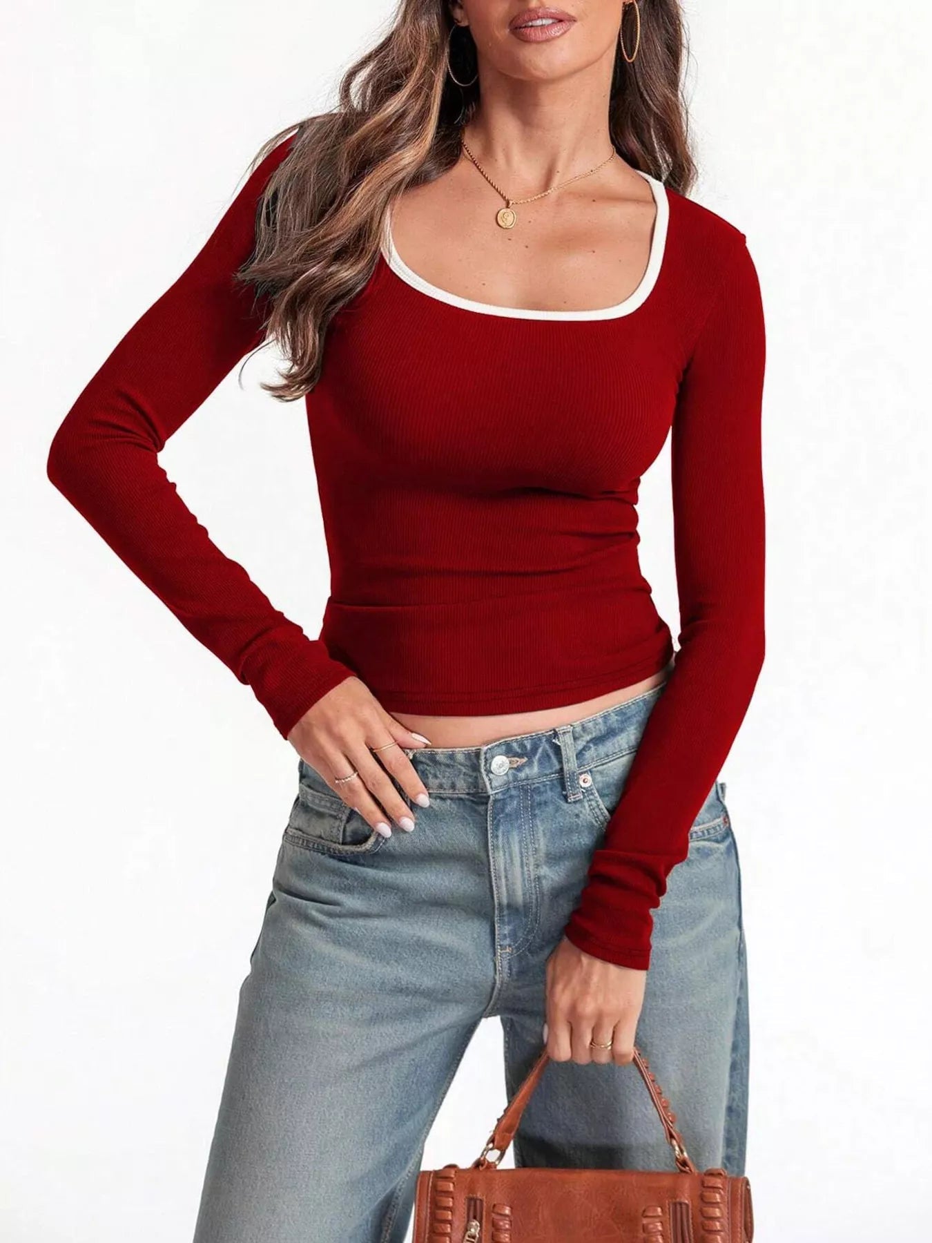 Scoop Neck Long Sleeve T-Shirt - Bela Fils BoutiqueBela Fils Boutique