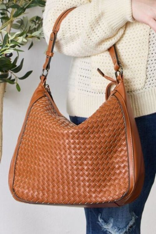 SHOMICO Weaved Vegan Leather Handbag - Bela Fils BoutiqueBags & WalletsBela Fils Boutique