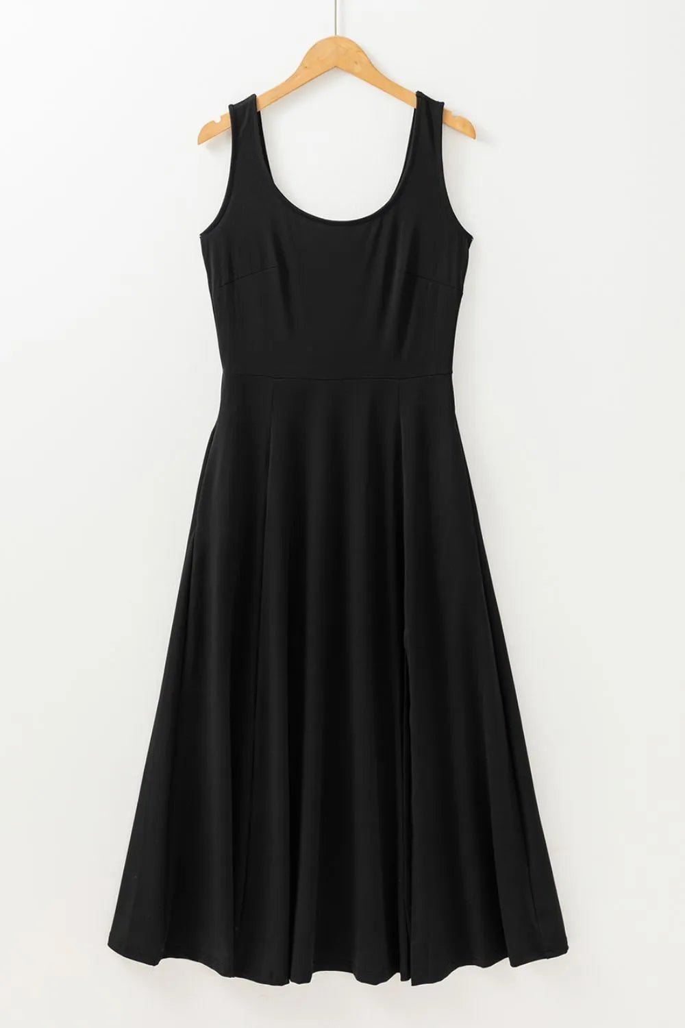 Side Slit Scoop Neck Wide Strap Dress - Bela Fils BoutiqueBela Fils Boutique