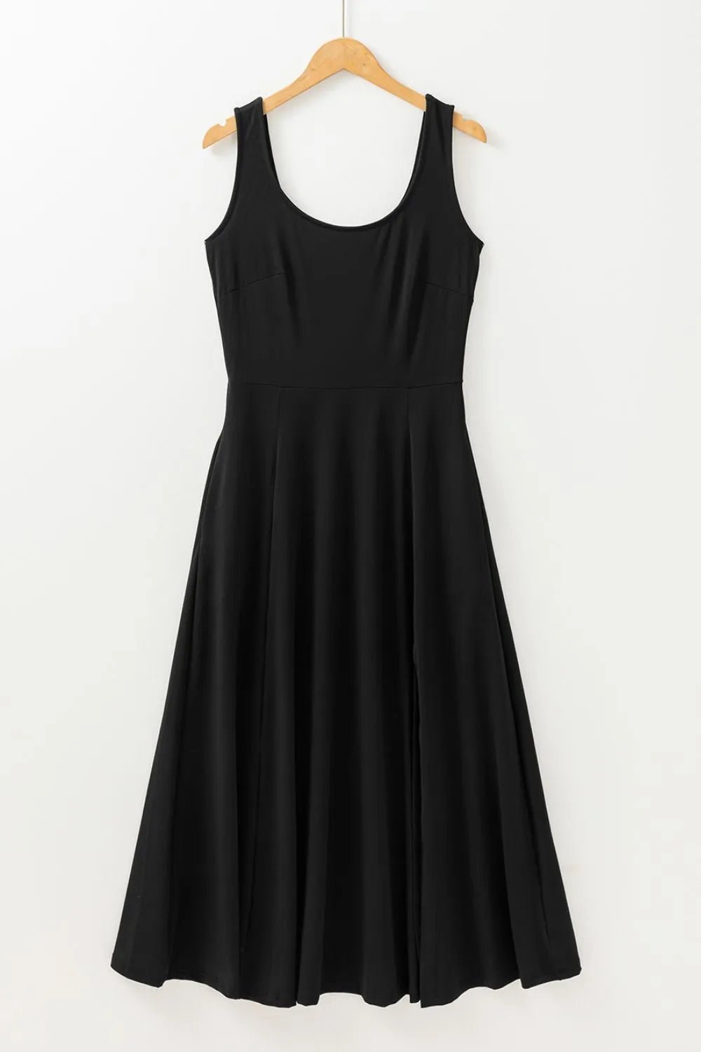 Side Slit Scoop Neck Wide Strap Dress - Bela Fils BoutiqueBela Fils Boutique