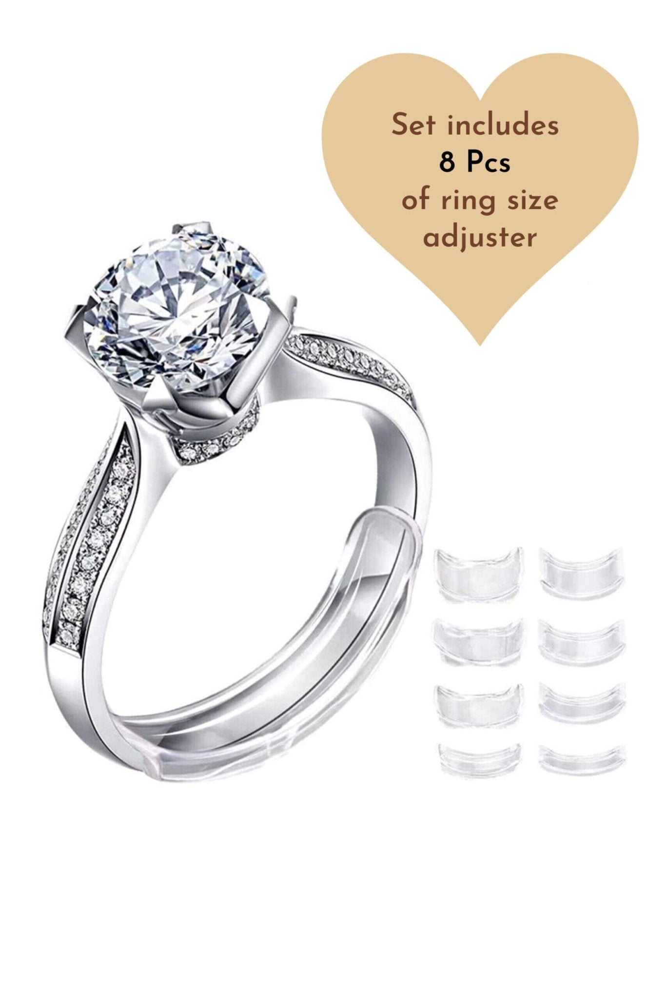 Silicone Invisible Ring Size Adjuster ( Set of 8 Pieces ) - Bela Fils BoutiqueSetsBela Fils Boutique