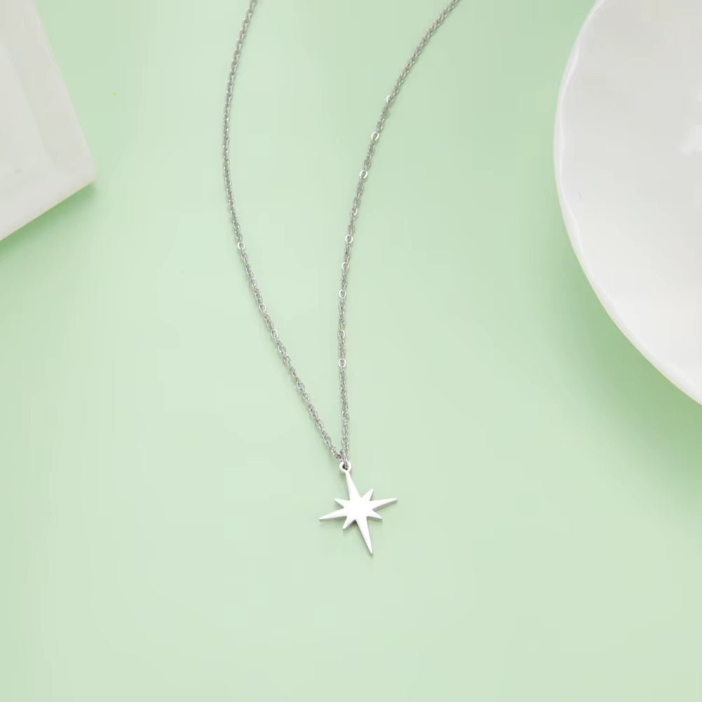 Simple North Star Pendant Necklace Fashion Women'S Necklace Stainless Steel Starlight Choker Jewelry Lover Party Gift - Bela Fils BoutiqueBela Fils Boutique