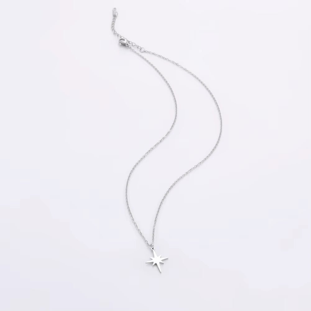 Simple North Star Pendant Necklace Fashion Women'S Necklace Stainless Steel Starlight Choker Jewelry Lover Party Gift - Bela Fils BoutiqueBela Fils Boutique