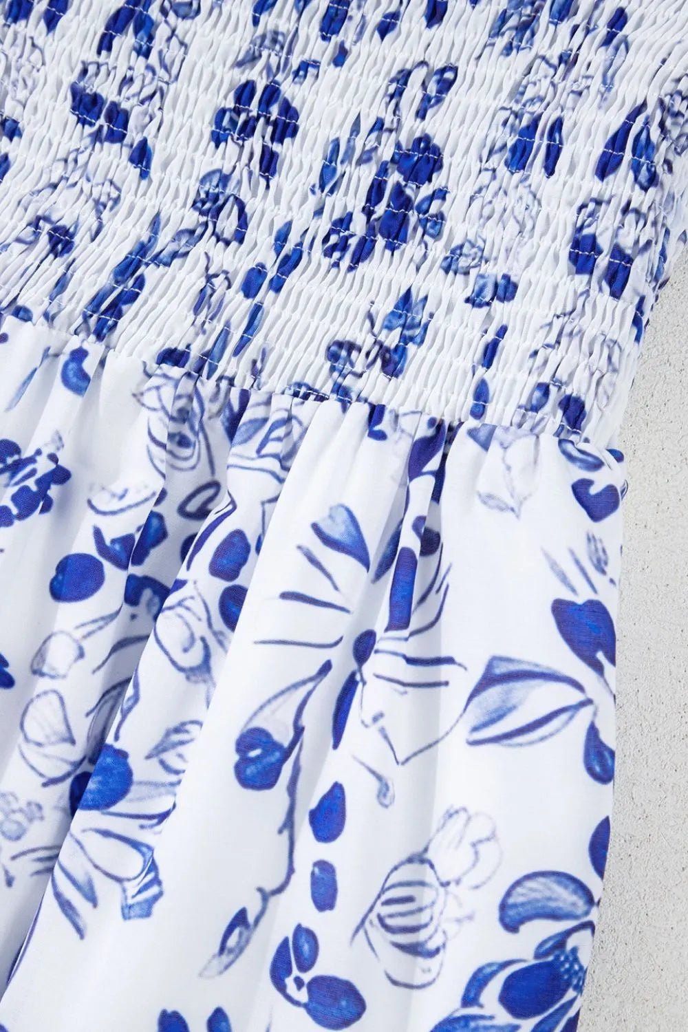 Smocked Printed Square Neck Puff Sleeve Dress - Bela Fils BoutiqueBela Fils Boutique