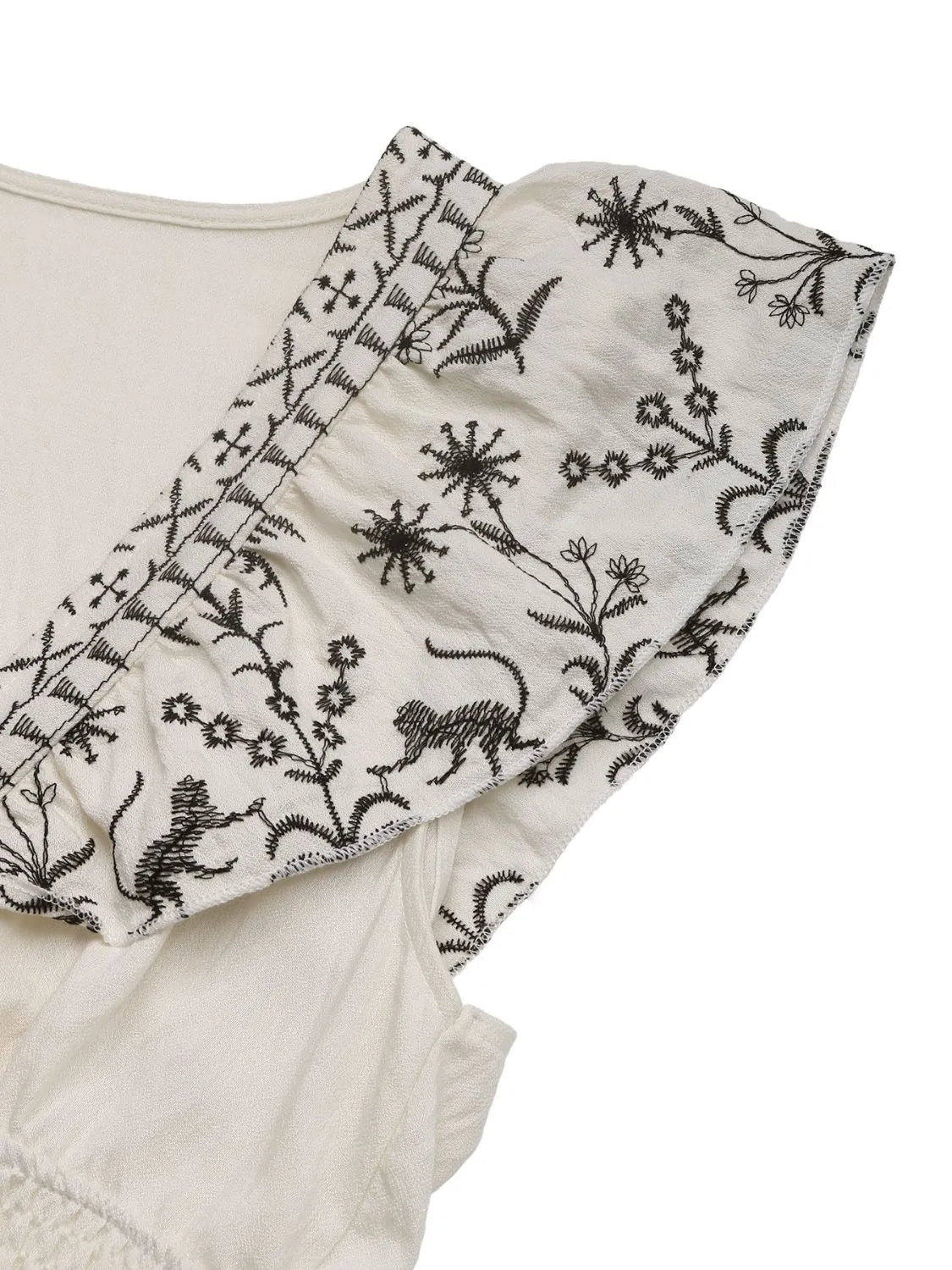 Smocked Ruffled Cap Sleeve Mini Dress - Bela Fils BoutiqueBela Fils Boutique