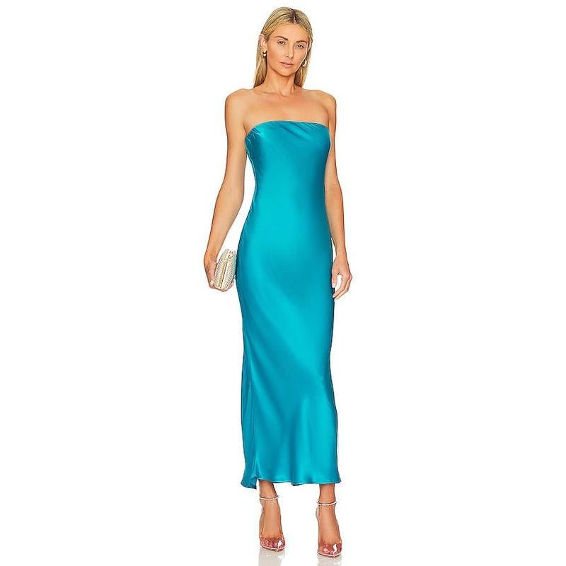 SNDYS X REVOLVE Angel Strapless Midi Dress in Blue - Bela Fils BoutiqueBela Fils Boutique