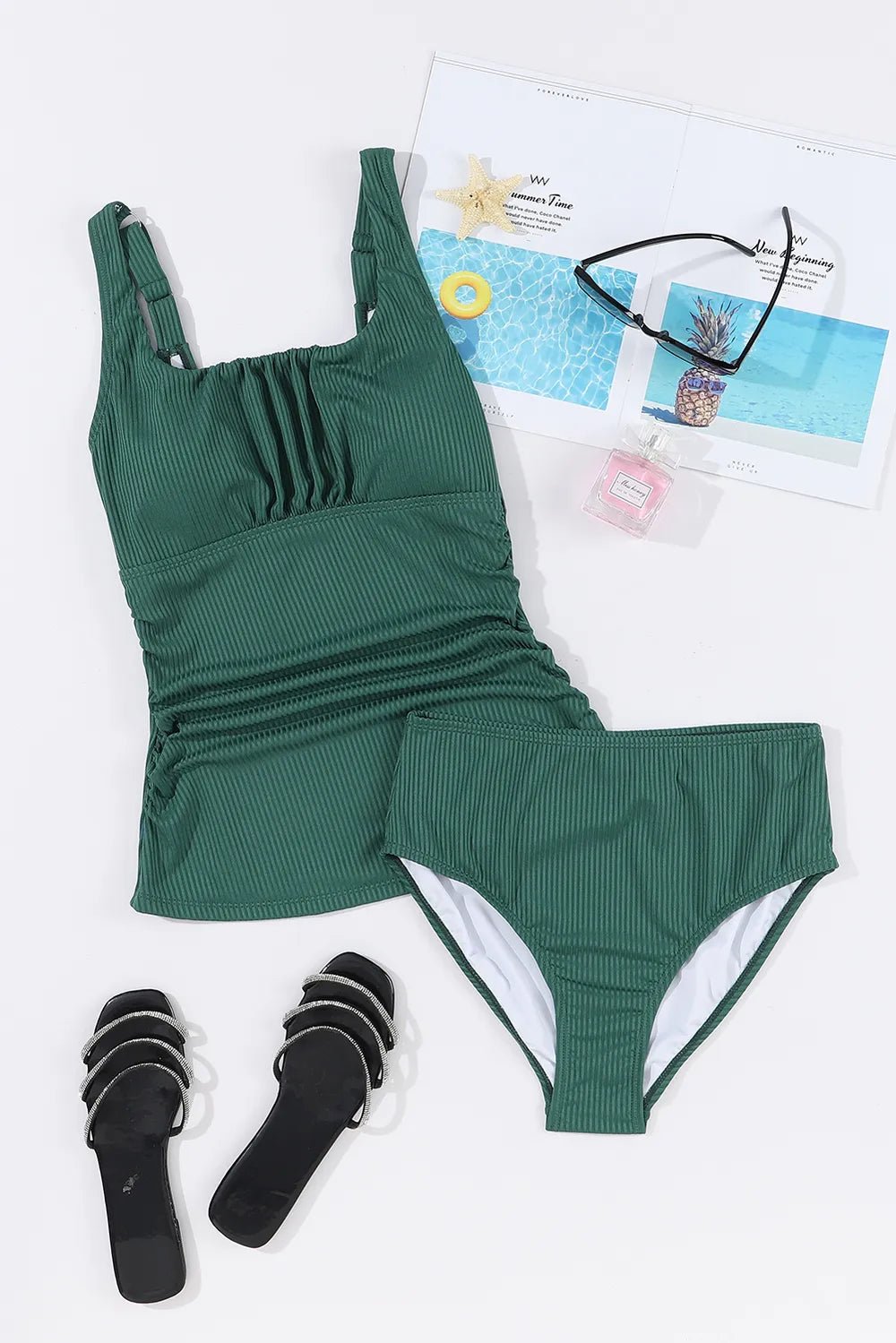 Square Neck Wide Strap Tankini Set - Bela Fils BoutiqueBela Fils Boutique