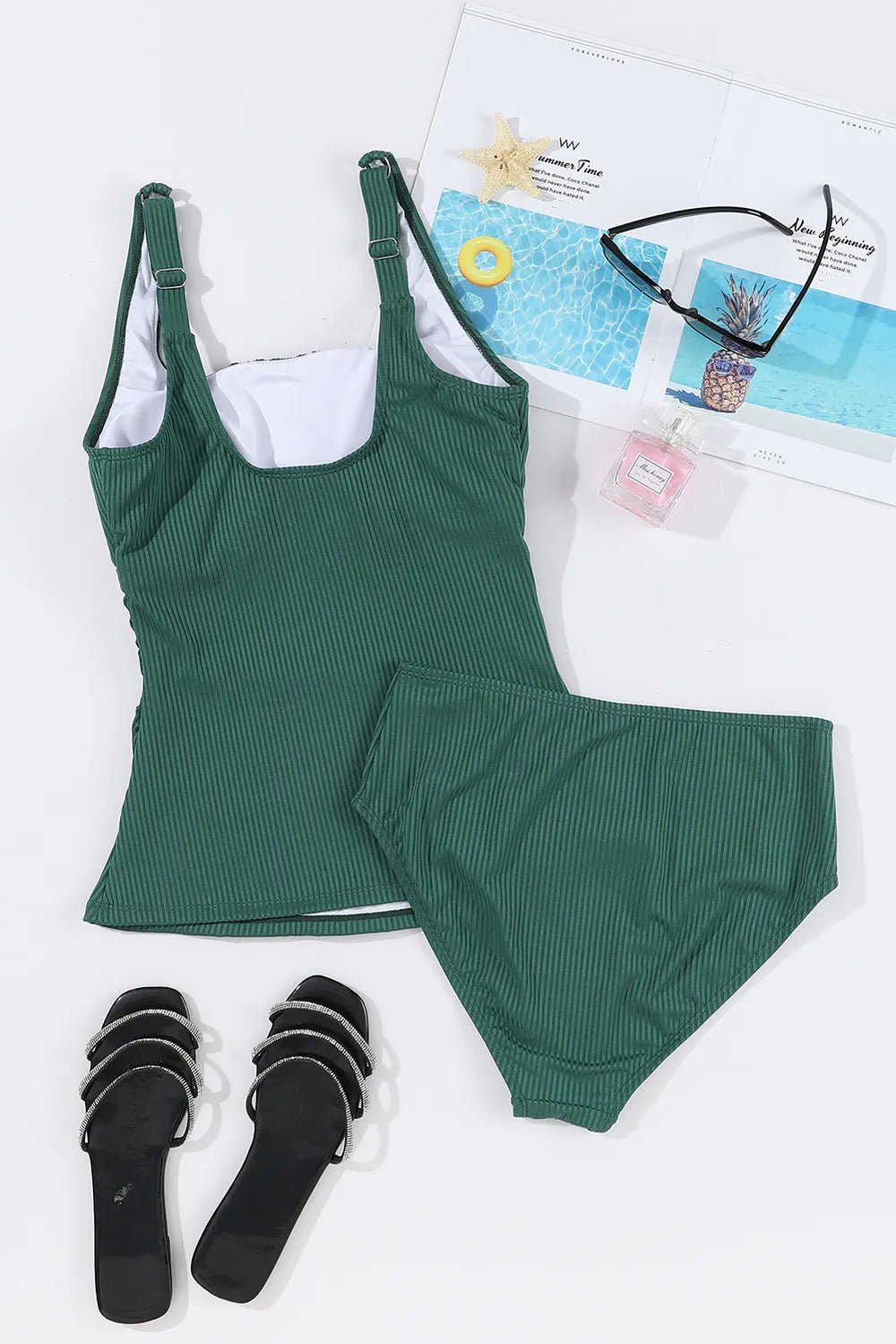 Square Neck Wide Strap Tankini Set - Bela Fils BoutiqueBela Fils Boutique