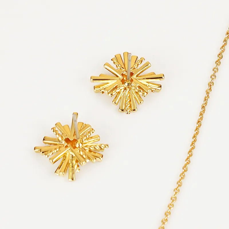 Starburst Gold - Plated Earrings and Necklace Set - Bela Fils BoutiqueBela Fils Boutique