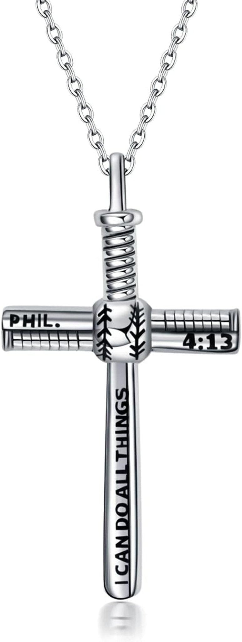 Sterling Silver Baseball Cross Necklace – Sports Jewelry - Bela Fils BoutiqueBela Fils Boutique