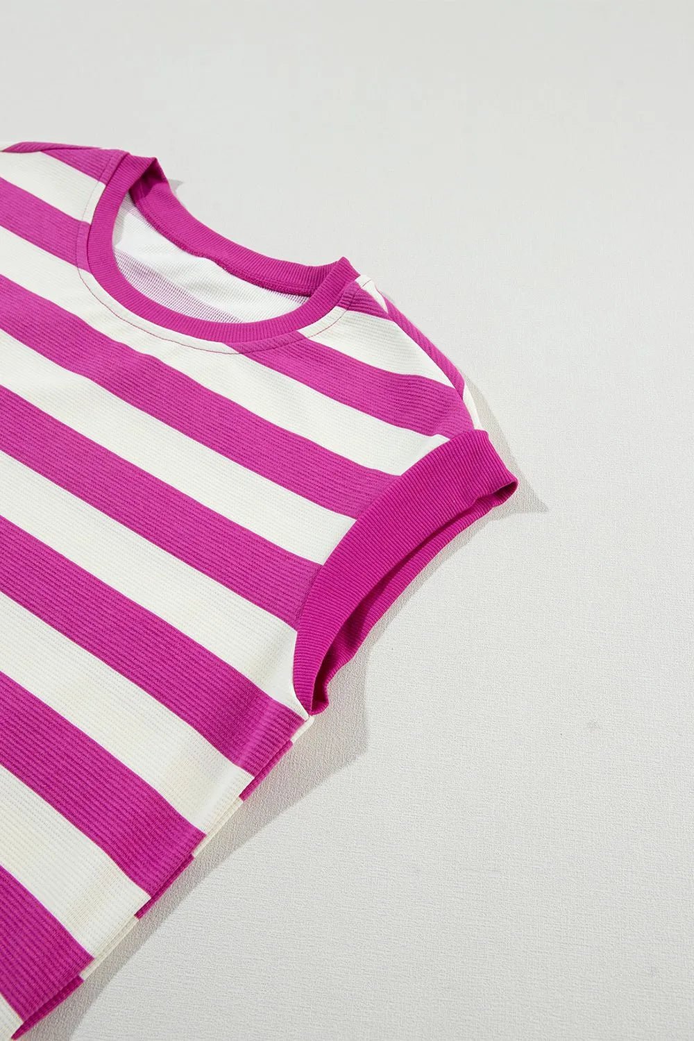 Stripe Cap Sleeve Pocketed Shift Tee Dress - Bela Fils BoutiqueBela Fils Boutique