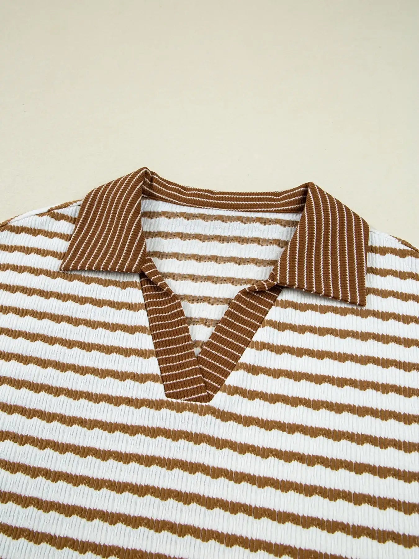 Stripe Collared Top and Drawstring Pant Set - Bela Fils BoutiqueBela Fils Boutique