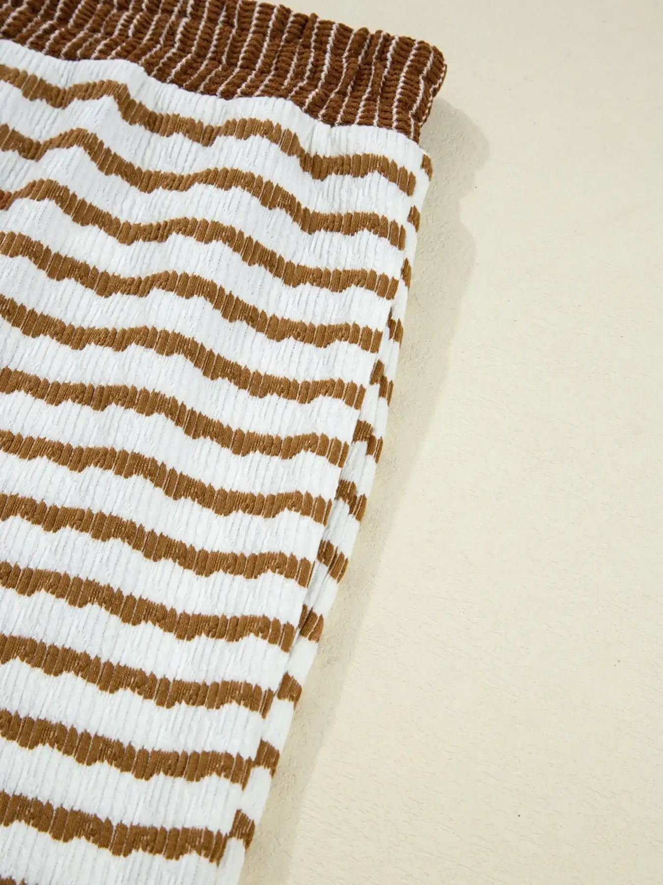 Stripe Collared Top and Drawstring Pant Set - Bela Fils BoutiqueBela Fils Boutique