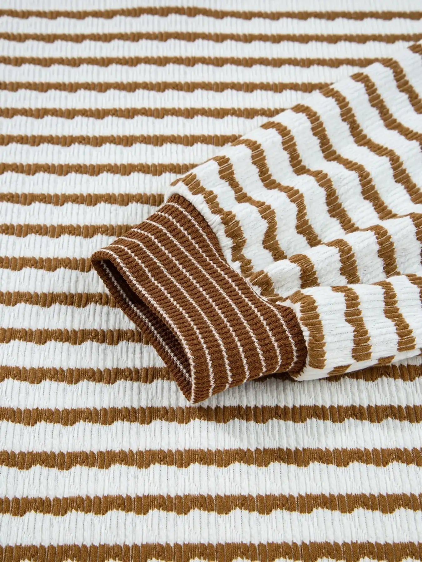 Stripe Collared Top and Drawstring Pant Set - Bela Fils BoutiqueBela Fils Boutique