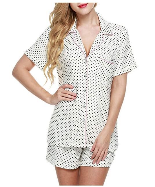 Striped Polka Dot Women's Pajama Set (2 Pieces) - Bela Fils BoutiqueBela Fils Boutique