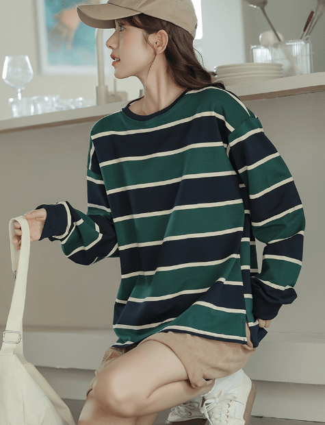 Striped Pullover Hoodie Sweatshirt - Bela Fils BoutiqueBela Fils Boutique
