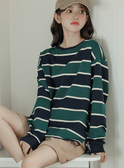 Striped Pullover Hoodie Sweatshirt - Bela Fils BoutiqueBela Fils Boutique