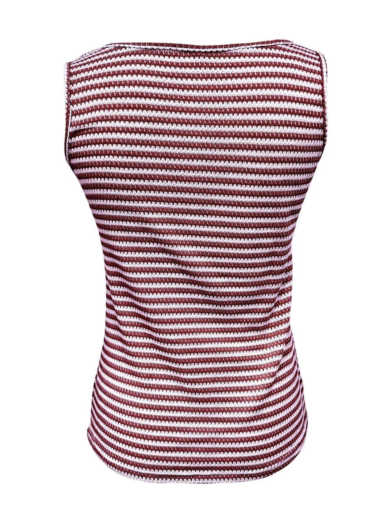 Striped Round Neck Tank Top - Bela Fils BoutiqueBela Fils Boutique