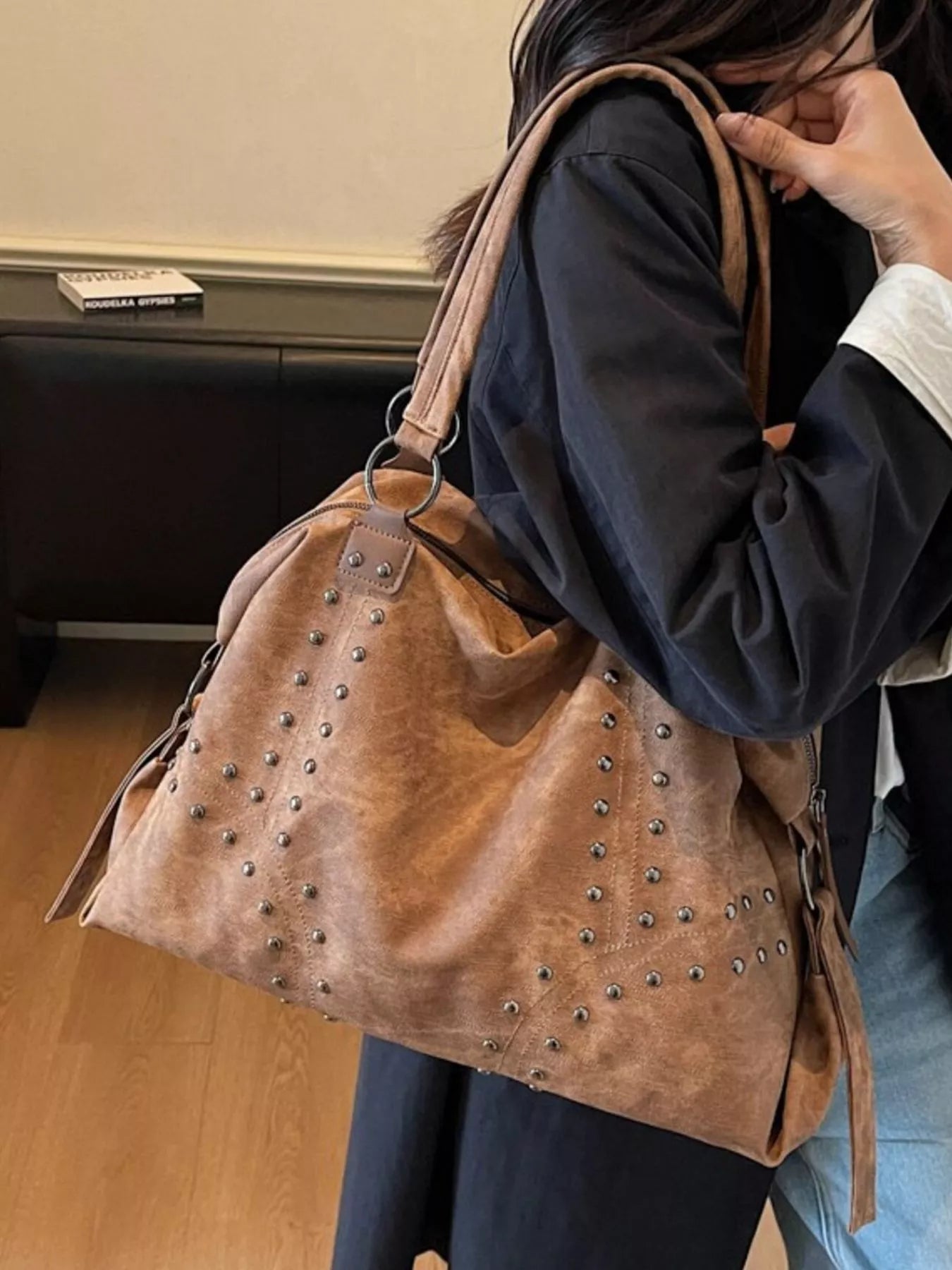 Studded Vintage - Style Handbag - Bela Fils BoutiqueBela Fils Boutique