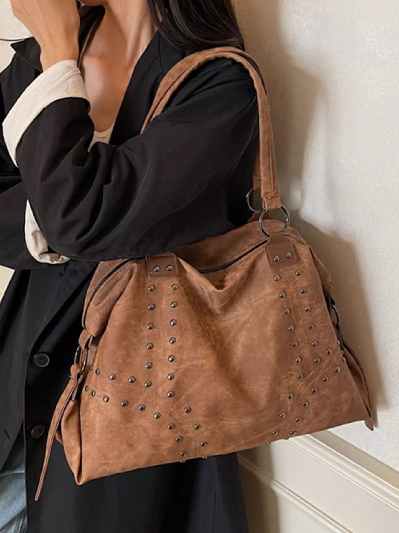 Studded Vintage - Style Handbag - Bela Fils BoutiqueBela Fils Boutique