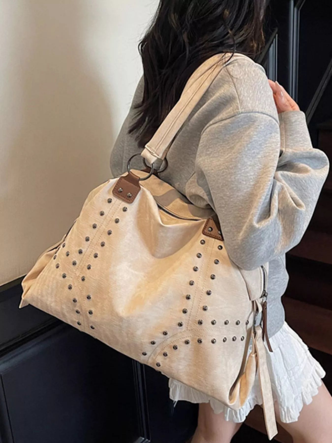 Studded Vintage - Style Handbag - Bela Fils BoutiqueBela Fils Boutique