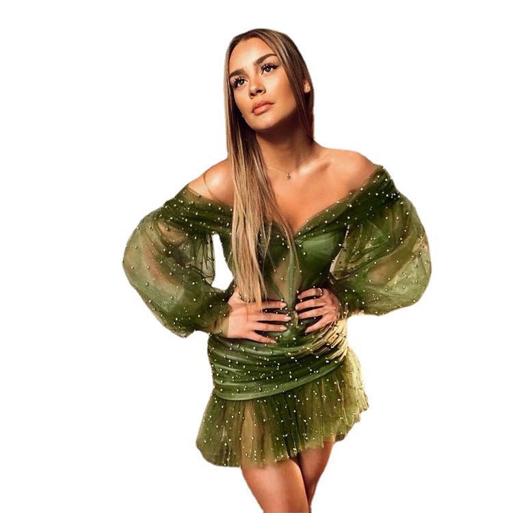 Summer Women's Dress - Fashionable Sheer Long Sleeve Mini - Bela Fils BoutiqueBela Fils Boutique
