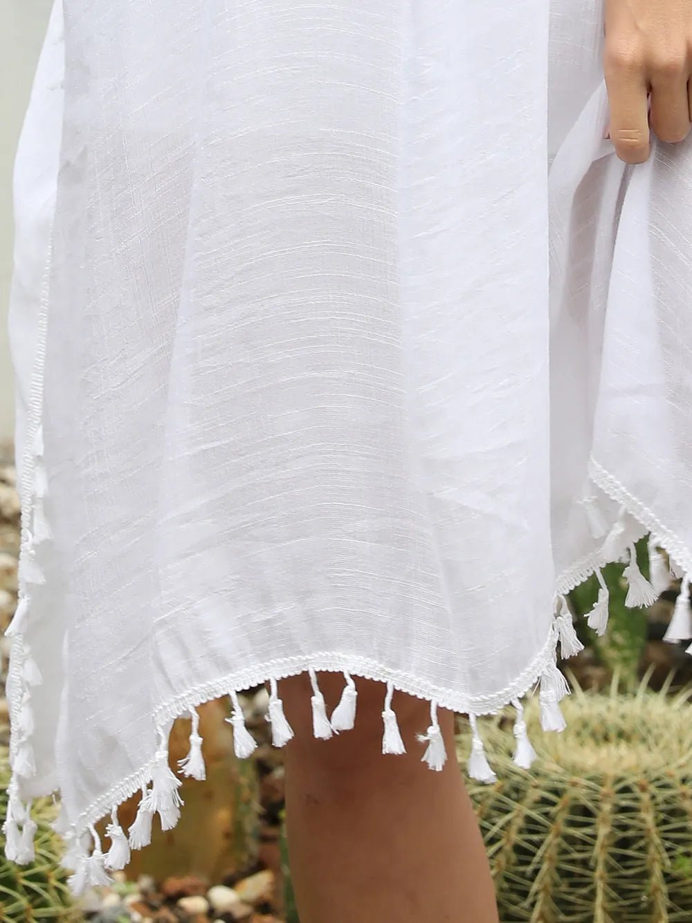 Tassel Cutout Half Sleeve Cover - Up - Bela Fils BoutiqueBela Fils Boutique