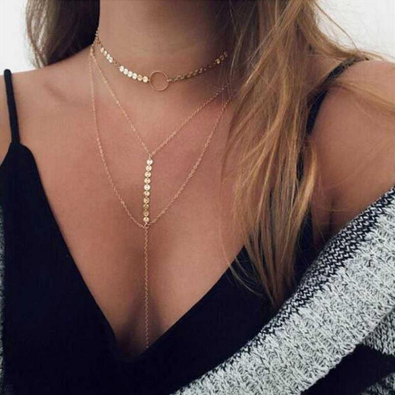 Three Layer Lariat Choker Necklace - Bela Fils BoutiqueNecklacesBela Fils Boutique