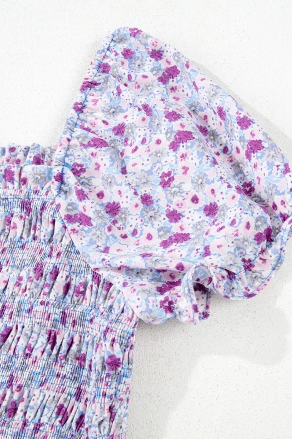 Tiered Floral Shirred High Waist Maxi Dress - Bela Fils BoutiqueBela Fils Boutique