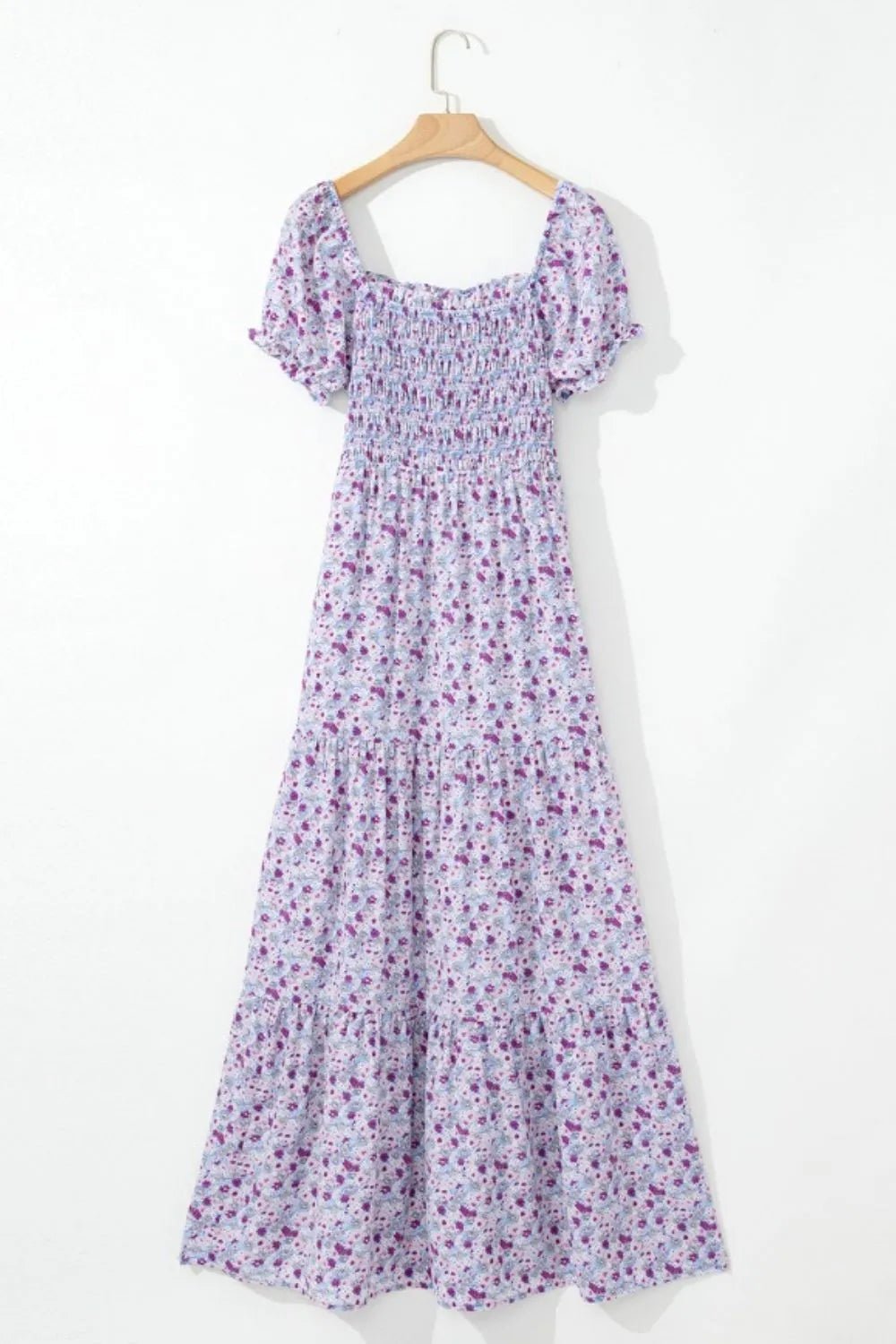 Tiered Floral Shirred High Waist Maxi Dress - Bela Fils BoutiqueBela Fils Boutique