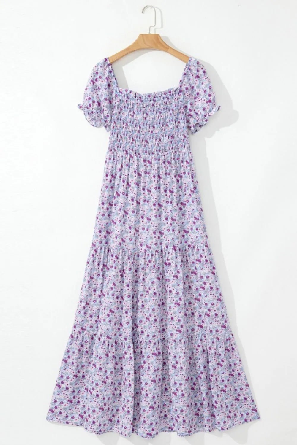 Tiered Floral Shirred High Waist Maxi Dress - Bela Fils BoutiqueBela Fils Boutique