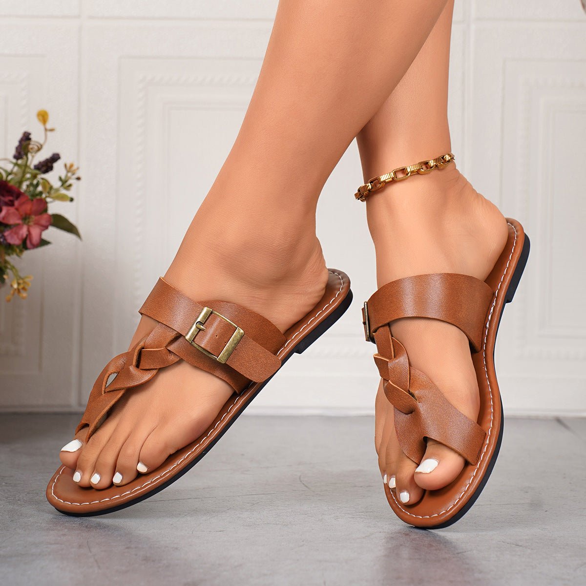 Toe Loop Flats Sandals - Bela Fils BoutiqueBela Fils Boutique
