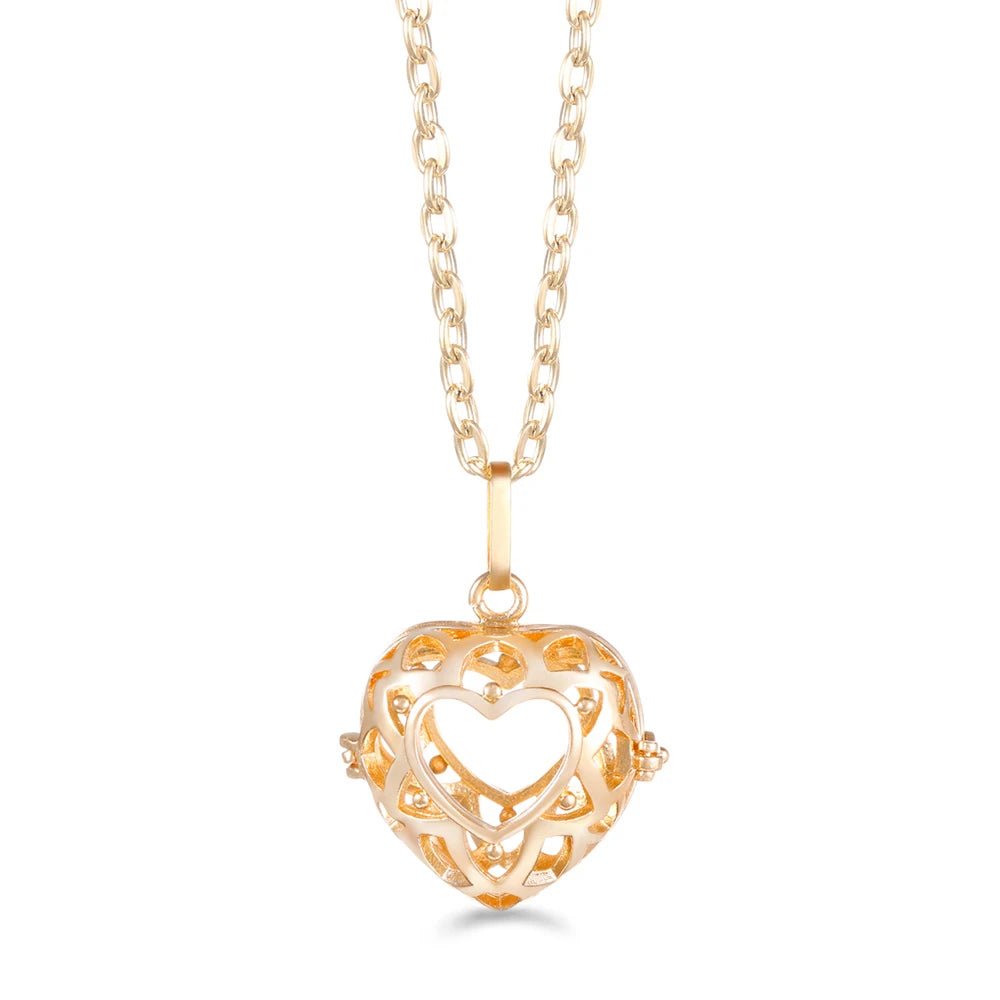 Trend Heart - Shaped Music Ball Aromatherapy Love Necklace Essential Oil Diffuser Couple Romance Chime Caller Pendant Jewelry Gift - Bela Fils BoutiqueBela Fils Boutique