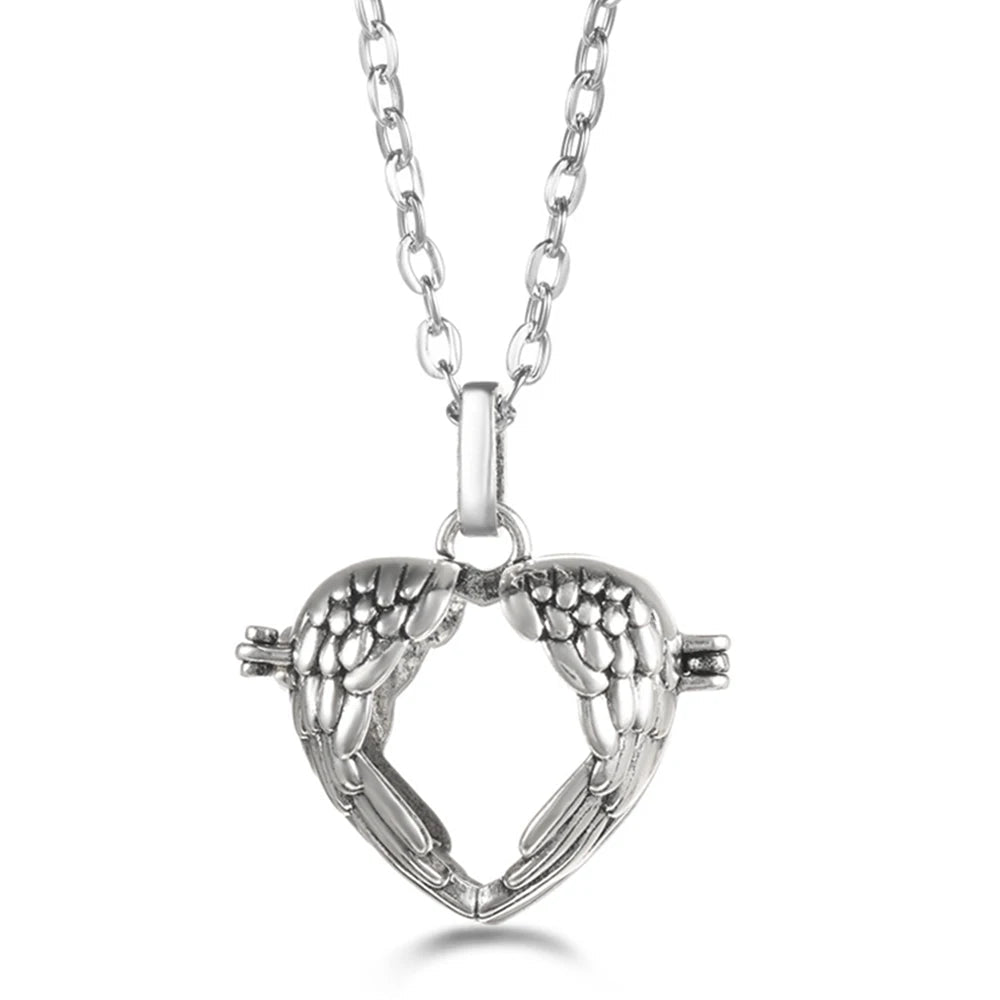Trend Heart - Shaped Music Ball Aromatherapy Love Necklace Essential Oil Diffuser Couple Romance Chime Caller Pendant Jewelry Gift - Bela Fils BoutiqueBela Fils Boutique