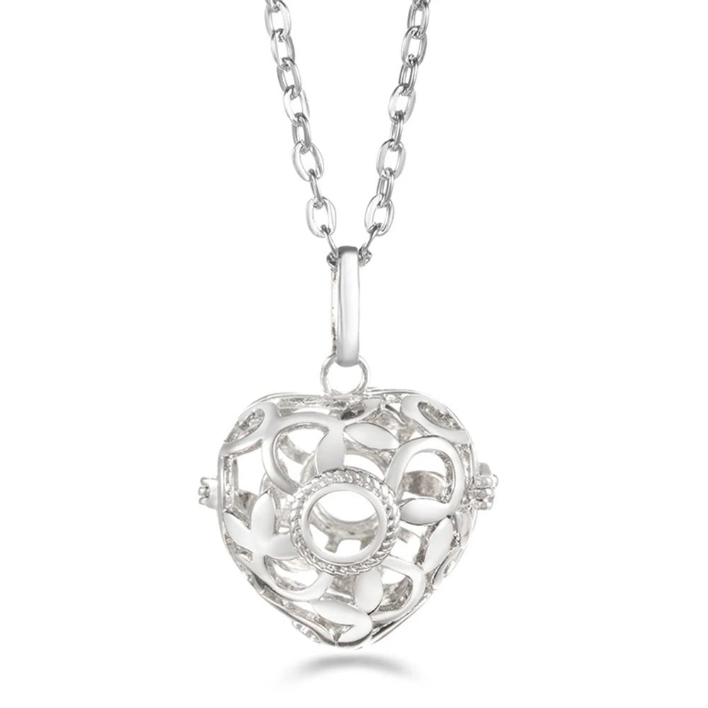 Trend Heart - Shaped Music Ball Aromatherapy Love Necklace Essential Oil Diffuser Couple Romance Chime Caller Pendant Jewelry Gift - Bela Fils BoutiqueBela Fils Boutique