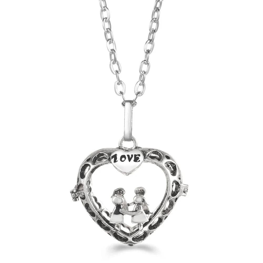 Trend Heart - Shaped Music Ball Aromatherapy Love Necklace Essential Oil Diffuser Couple Romance Chime Caller Pendant Jewelry Gift - Bela Fils BoutiqueBela Fils Boutique