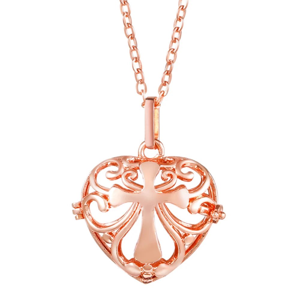 Trend Heart - Shaped Music Ball Aromatherapy Love Necklace Essential Oil Diffuser Couple Romance Chime Caller Pendant Jewelry Gift - Bela Fils BoutiqueBela Fils Boutique