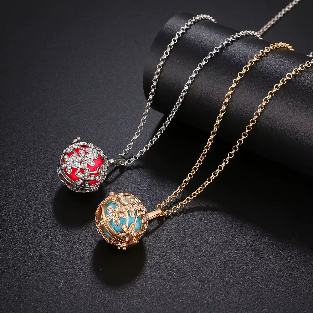 Trend Heart - Shaped Music Ball Aromatherapy Love Necklace Essential Oil Diffuser Couple Romance Chime Caller Pendant Jewelry Gift - Bela Fils BoutiqueBela Fils Boutique